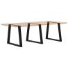 V-Shape Dining Table Legs - 3 pcs Black Steel | HipoMarket