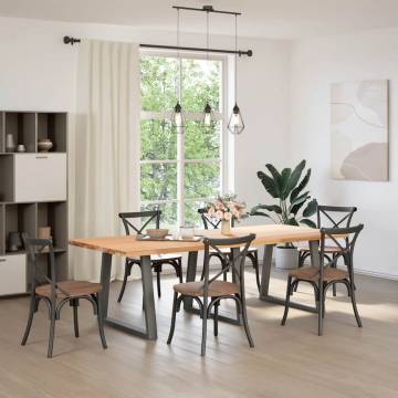 V-Shape Dining Table Legs - Anthracite Steel | Hipomarket