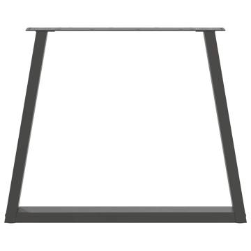 V-Shape Dining Table Legs - Anthracite Steel | Hipomarket