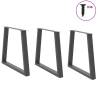 V-Shape Dining Table Legs - 3 pcs Anthracite Steel | HipoMarket