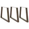 V-Shape Dining Table Legs - 3 pcs Natural Steel | HipoMarket