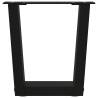 V-Shape Dining Table Legs - Black Steel - 30x(30-31.3) cm