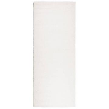 Shaggy Rug High Pile Modern Cream 80x200 cm - Hipomarket