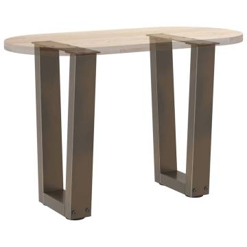 V-Shape Dining Table Legs - Natural Steel (2 pcs) | HipoMarket