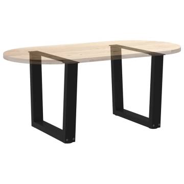 V-Shape Dining Table Legs (Black) - Durable Steel Legs 50cm