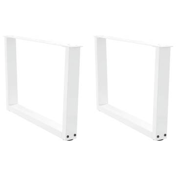 V-Shape Dining Table Legs - 2 pcs White Steel | Hipo Market