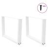 V-Shape Dining Table Legs - 2 pcs White Steel | Hipo Market