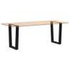 V-Shape Dining Table Legs (2 pcs) - Black Steel - Hipomarket UK