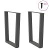 V-Shape Dining Table Legs - 2 pcs Anthracite Steel | HipoMarket