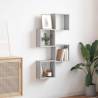 Wall Cube Shelves 4 pcs Grey Sonoma | Stylish Space Saver