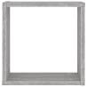 Wall Cube Shelves 4 pcs Grey Sonoma | Stylish Space Saver