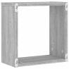 Wall Cube Shelves 4 pcs Grey Sonoma | Stylish Space Saver