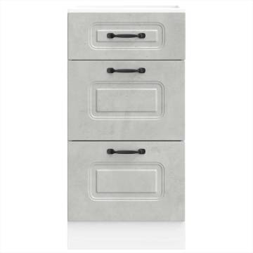 Kitchen Base Cabinet Kalmar - Concrete Grey Engineered Wood