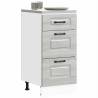  Kitchen Base Cabinet Kalmar Grey Sonoma Engineered Wood Colour grey sonoma Quantity in Package 1 Model kitchen base cabinet (3 drawers) 40 cm Number of 