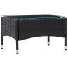 Coffee Table Black 60x40x36 cm Poly Rattan Colour black Quantity in Package 1 