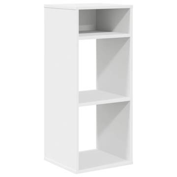 Stylish White Book Cabinet - 34x31x80 cm Engineered Wood