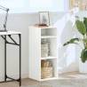 Stylish White Book Cabinet - 34x31x80 cm Engineered Wood