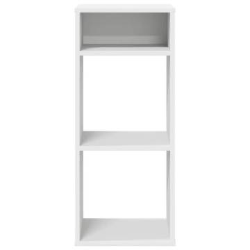 Stylish White Book Cabinet - 34x31x80 cm Engineered Wood