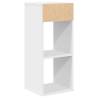 Stylish White Book Cabinet - 34x31x80 cm Engineered Wood