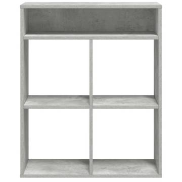 Stylish Concrete Grey Book Cabinet | Durable Engineered Wood