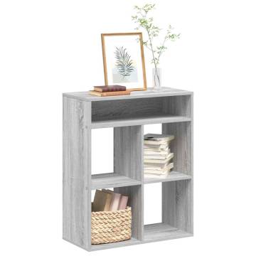 Stylish Grey Sonoma Book Cabinet - 66x31x80 cm | Hipo Market