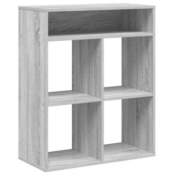 Stylish Grey Sonoma Book Cabinet - 66x31x80 cm | Hipo Market