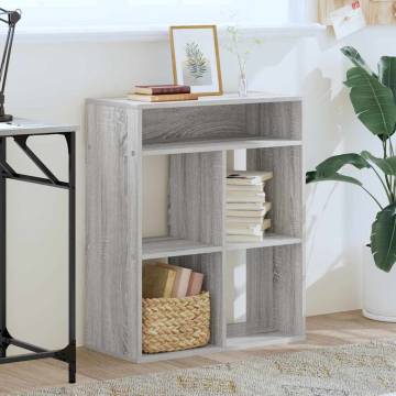 Stylish Grey Sonoma Book Cabinet - 66x31x80 cm | Hipo Market