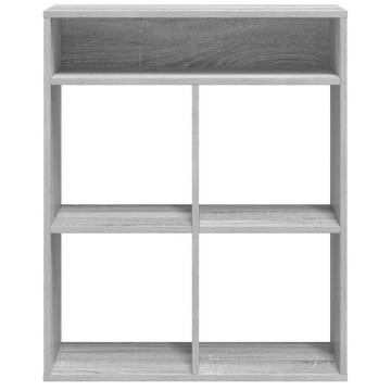 Stylish Grey Sonoma Book Cabinet - 66x31x80 cm | Hipo Market