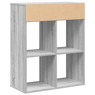 Stylish Grey Sonoma Book Cabinet - 66x31x80 cm | Hipo Market