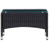 Stylish Black Coffee Table 60x40cm - Poly Rattan Furniture