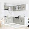 11 Piece Kitchen Cabinet Set - Lucca Concrete Grey Engineered Wood