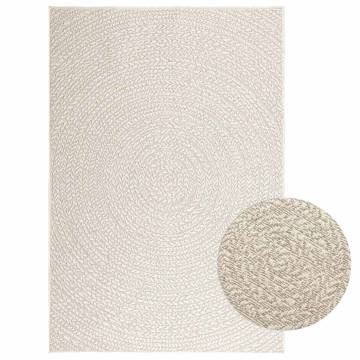 Rug ZIZUR Cream 120x170 cm - Jute Look for Indoor & Outdoor