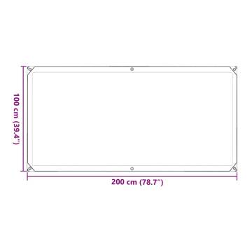 Clear Tarpaulin with Eyelets 1x2 m - Durable Protection