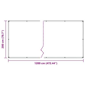 Clear Tarpaulin with Eyelets 2x12m - Durable Protection