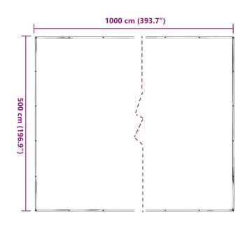 Clear Tarpaulin with Eyelets 5x10m - Durable & Versatile