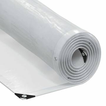 Clear Tarpaulin with Eyelets 8x8m - Polyethylene Durable Cover