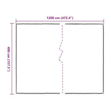 Clear Tarpaulin with Eyelets 4x12 m - Durable & Waterproof