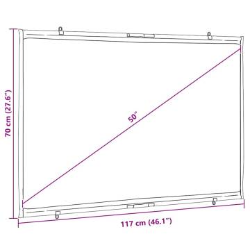 50 Inch Wall-Hanging Projection Screen - 16:9 | Hipo Market