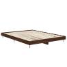 Brown Oak Bed Frame 135x190 cm Double | Durable & Stylish