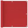 Balcony Screen Red 90x300 cm HDPE Colour red Size 90 x 300 cm Quantity in Package 1 