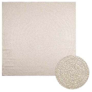 Rug ZIZUR Cream 240x240 cm - Stylish Indoor & Outdoor Decor