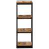 Wall Shelf 35x35x100 cm - Solid Rough Wood Mango | HipoMarket