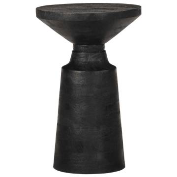 Elegant Black Mango Wood Side Table Ø33x50 cm | HipoMarket