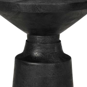 Elegant Black Mango Wood Side Table Ø33x50 cm | HipoMarket