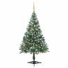 Frosted Pre-lit Christmas Tree with Ball Set&Pinecones 150 cm Colour gold Size 150 x 70 cm Quantity in Package 1 Number of Branch Tips 