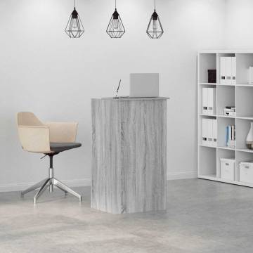 Reception Desk Grey Sonoma - 55x50x103.5 cm Engineered Wood