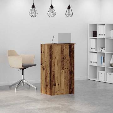 Reception Desk Old Wood - Stylish & Functional 55x50x103.5 cm