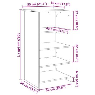 Reception Desk Old Wood - Stylish & Functional 55x50x103.5 cm