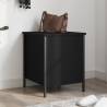 Storage Bench Black 40x42.5x50 cm Engineered Wood Colour black Size 40 x 42.5 x 50 cm 