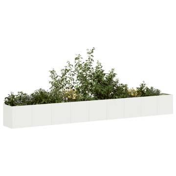 Stylish White Planter 360x40 cm - Durable Cold-Rolled Steel